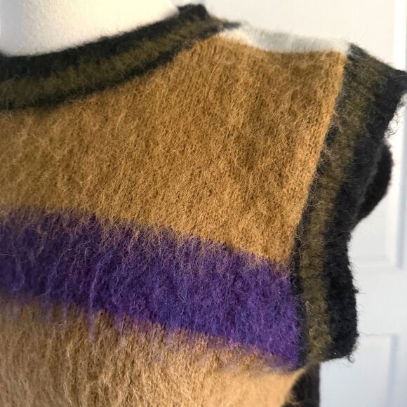 ASOS Multi-Color Striped Fuzzy Vest by Lili Sidonio - Picture 4 of 9